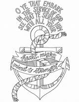 Coloring Anchor Pages Printable Jesus Mind Adult Colouring Strength Might Heart Quote Name Tattoo Christian Bible Christ Scriptures Laundry Anchors sketch template
