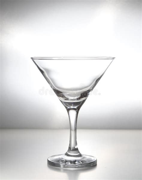 Empty Martini Glass Margarita Cocktail Glass Isolated Stock Image