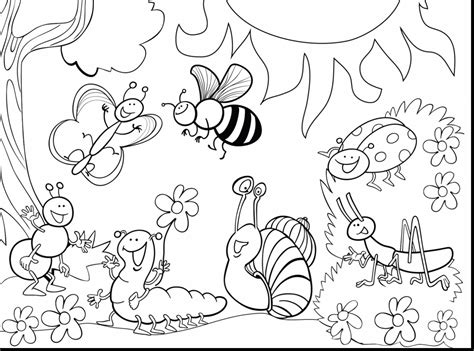 insect coloring pages easy dejanato
