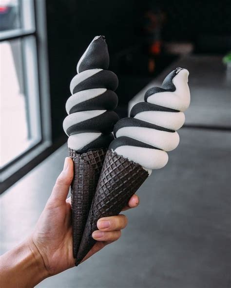 perfect black  white ice cream swirls rpics
