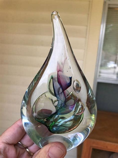 adam jablonski teardrop glass paperweights teardrop glass art
