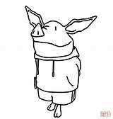 Coloring Olivia Pig Pages Comments Library Clipart sketch template