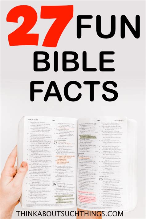 fun facts   bible