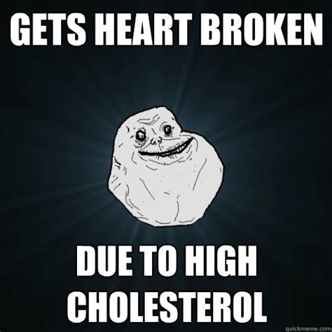 Gets Heart Broken Due To High Cholesterol Forever Alone