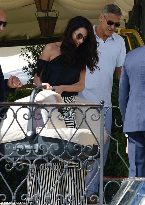 George And Amal Clooney Step Out In Venice With Twins Daily Mail Online