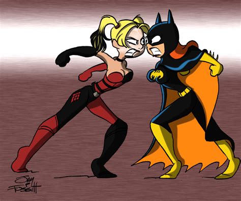 Batgirl Vs Harley Quinn By Jay Tigran On Deviantart