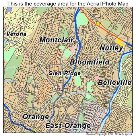 aerial photography map  bloomfield nj  jersey