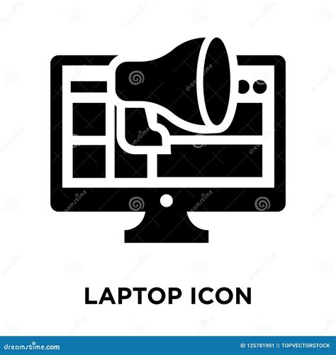 laptop icon vector isolated  white background logo concept  stock