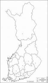 Finland Regions Map Blank Outline Lapland sketch template