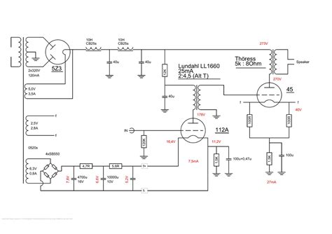 single ended tube amplifier schematic