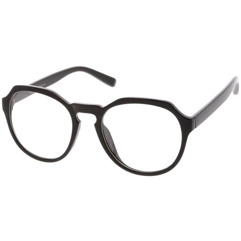 modern keyhole nose bridge clear lens round eyeglasses 55mm sunglass la