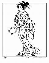 Geisha Coloring Princess Printer Send Button Special Print Use Only Click sketch template