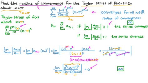 question video finding  radius  convergence   taylor series   trigonometric