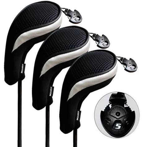 pcsset andux golf club head cover interchangeable  headcovers