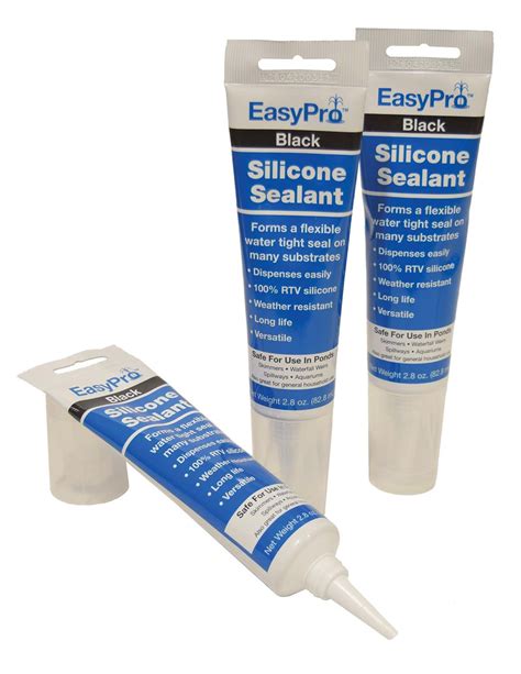 bsn black  silicone sealant oz squeeze tubes easypro pond products