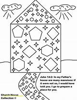 Heaven Coloring Mansions Pages Sunday School Lesson House Revelation Gold Streets John 14 Father Many Crafts Activities Fathers Lessons Color sketch template