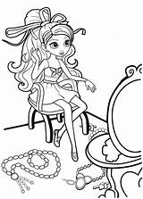 Coloring Pages Thumbelina Barbie Girls sketch template