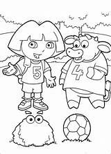Coloring Explorer Troll Dora Printable Grumpy Benny Old Soccer Play Ecoloringpage Pages Futbol sketch template