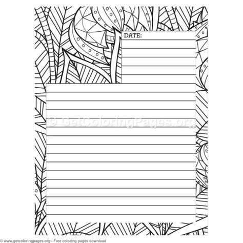 journal page coloring pages getcoloringpagesorg coloring