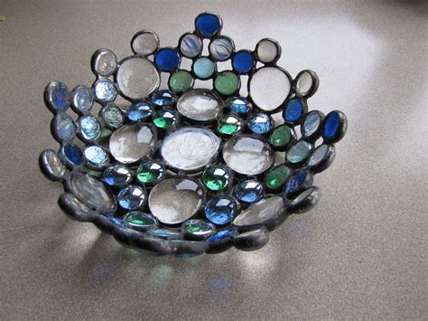 Stained Glass Bowl Made From Recycled Glass Etsy Stained Glass
