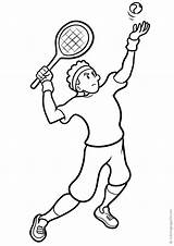 Tennis Tenis Colorear Esportes Ausmalbild Drukuj Kolorowanki sketch template