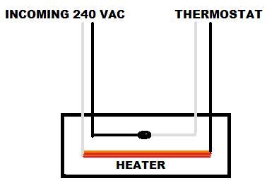 wiring  volt baseboard heater  wall mounted thermostat doityourselfcom community forums