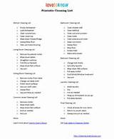 Professional House Cleaning Checklist Images