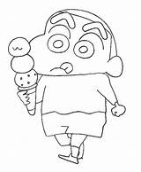 Shin Chan Doraemon Kleurplaten Kleurplaat Shinchan Sinchan Helados Juegos Agrandar Haz sketch template