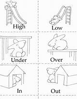 Opposites Preschool Worksheets Coloring Kids Printable Opposite Worksheet Printables Kindergarten Age Matching Activities Game Clipart Bunny Book Craft Next Words sketch template