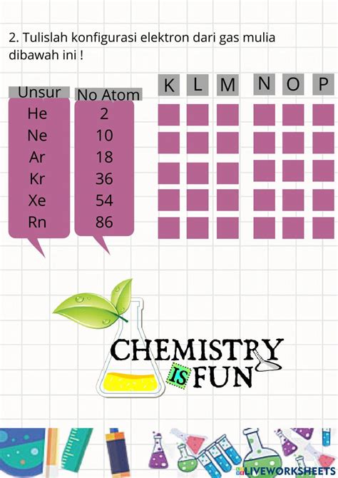 Ikatan Kimia Exercise For Grade 1 Live Worksheets