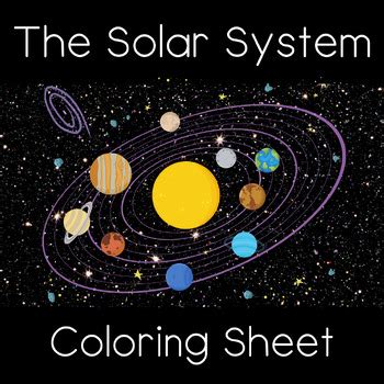 solar system coloring sheet  teaching   kelsey tpt