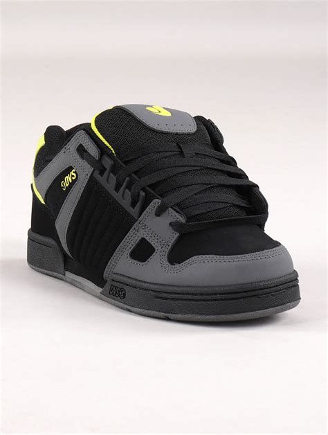 Skate Shoes Dvs Celsius Black Grey And Lime Leather