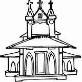 Biserica Colorat Desen Desene sketch template