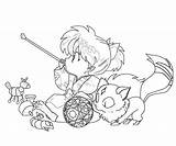 Coloring Pages Inuyasha Shippo Kagome Anime Chibi Smile Google Search Book School Girl Characters Adult Animal Another Getcolorings Color Choose sketch template
