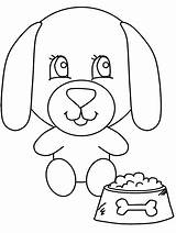 Coloring Pages Dog Dogs Food Animals Preschool Fill Sheets Colors Kids Baby Puppy Printable Cute Animal Book Print Coloringpagebook Activities sketch template