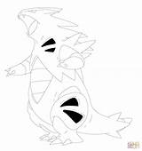 Tyranitar Coloring Pages Template sketch template