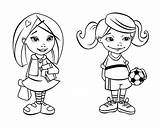 Girl Standing Coloring Pages Drawing Little Getdrawings Getcolorings sketch template