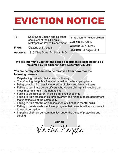 printable eviction notice form generic