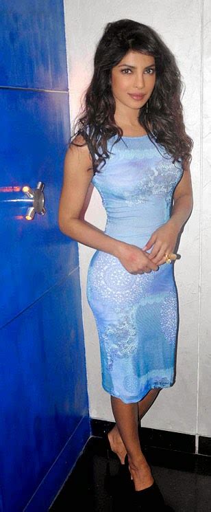 priyanka chopra s hourglass figure in blue dress blog on bollybabes