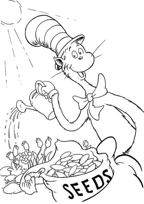 easy  print cat   hat coloring pages   cartoon