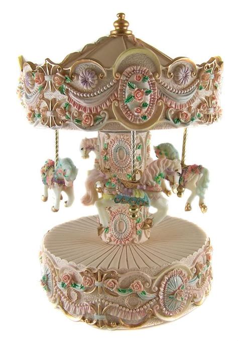wurlitzer carousel horse  box traditional windup horse musical carousel  box  tall