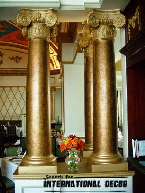 decorative columns stylish element  modern interior