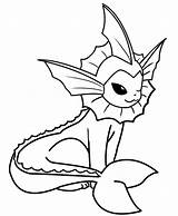 Vaporeon Coloring Pokemon Pages Printable Color Template Deviantart Getcolorings Print Sketch sketch template