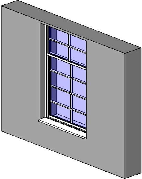 revitcitycom object sash window  top  bottom panels