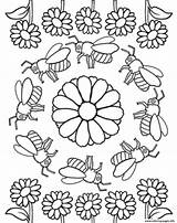 Mandala Coloring Pages Bees Printable Bee Book Print Info Insekten Kids Animal Choose Board sketch template