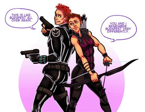 clintasha black widow marvel marvel funny avengers fan art