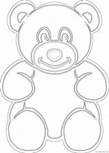 Bear Coloring Teddy Cute Brown Coloring4free Related Posts sketch template
