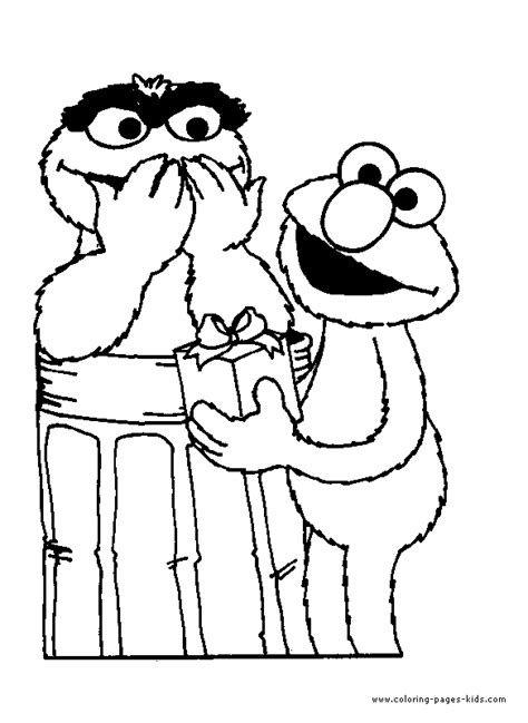 elmo color page coloring pages  kids cartoon characters coloring