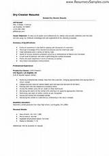 Pictures of Sample Resume For Cleaning Job