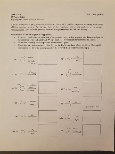 solved worksheet wst chem   points total key topics cheggcom